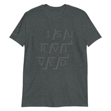 Load image into Gallery viewer, Unisex #ISURVIVED Logo T-Shirt